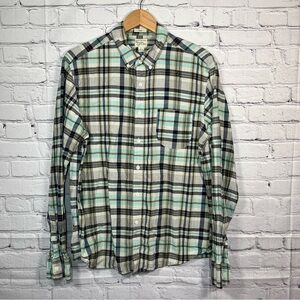 J Crew Slim Indian Madras Shirt Mens Size Large Long Sleeve Button Up